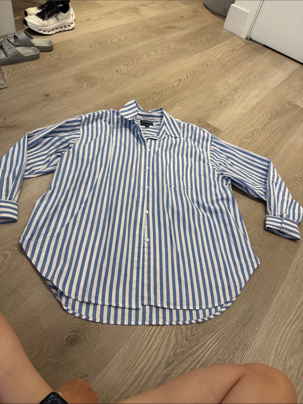J Crew Étienne oversized shirt in striped lightweight oxford - Picture 3 of 5